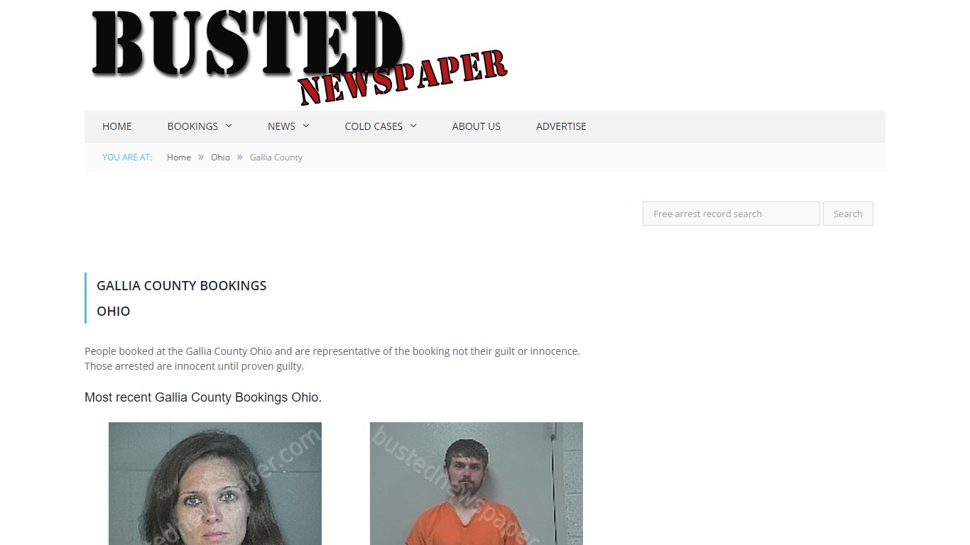 Gallia County, OH Mugshots - BUSTEDNEWSPAPER.COM